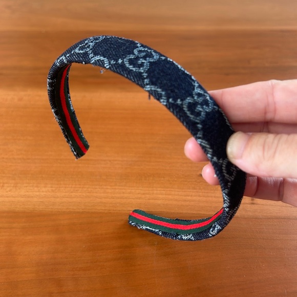 Gucci Accessories - Gucci Women's Denim Upcycled Flat Thin Headband